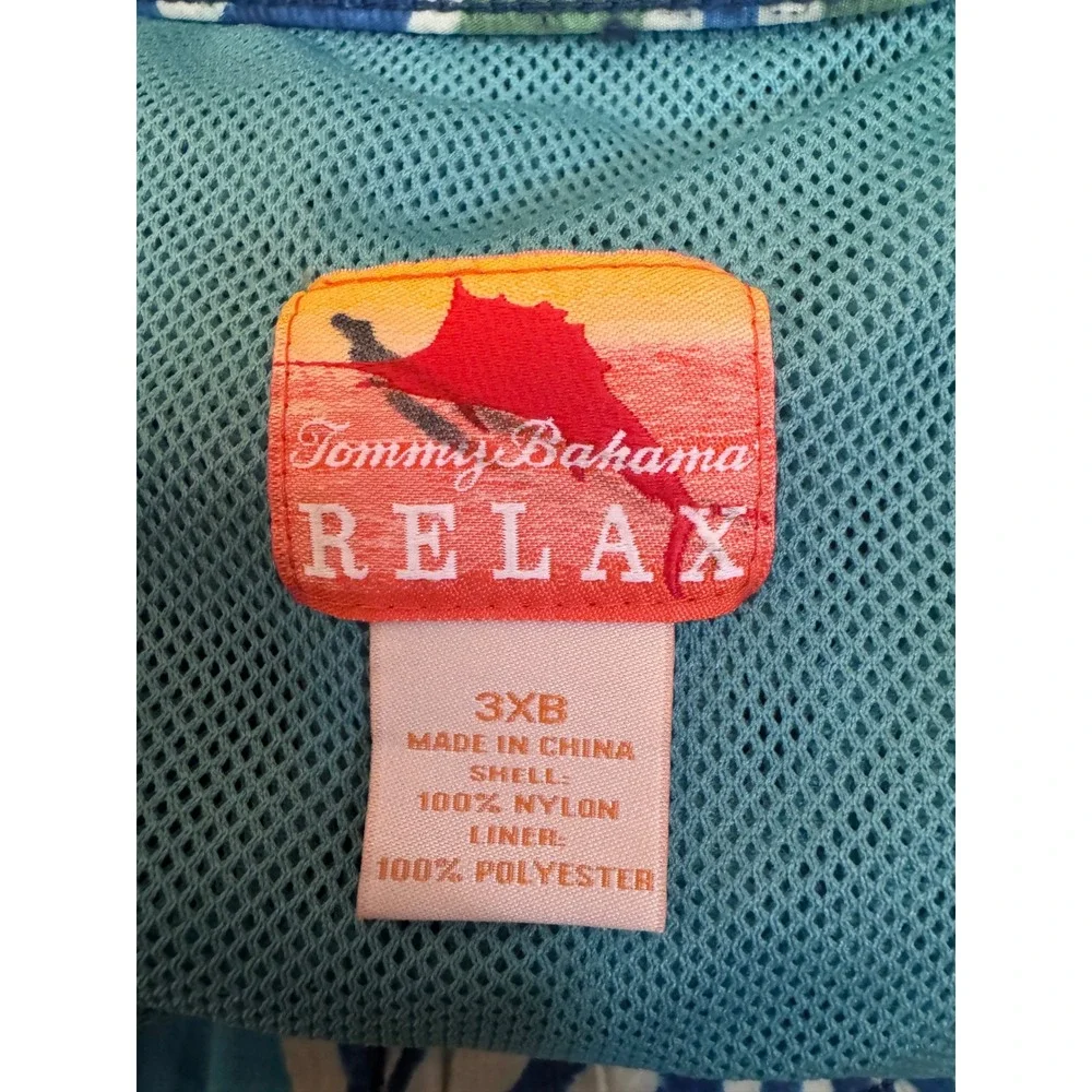 Tommy Bahama Relax Men's Swim Trunks Blue Marlin Embroidered Cargo Swim Size 3XB